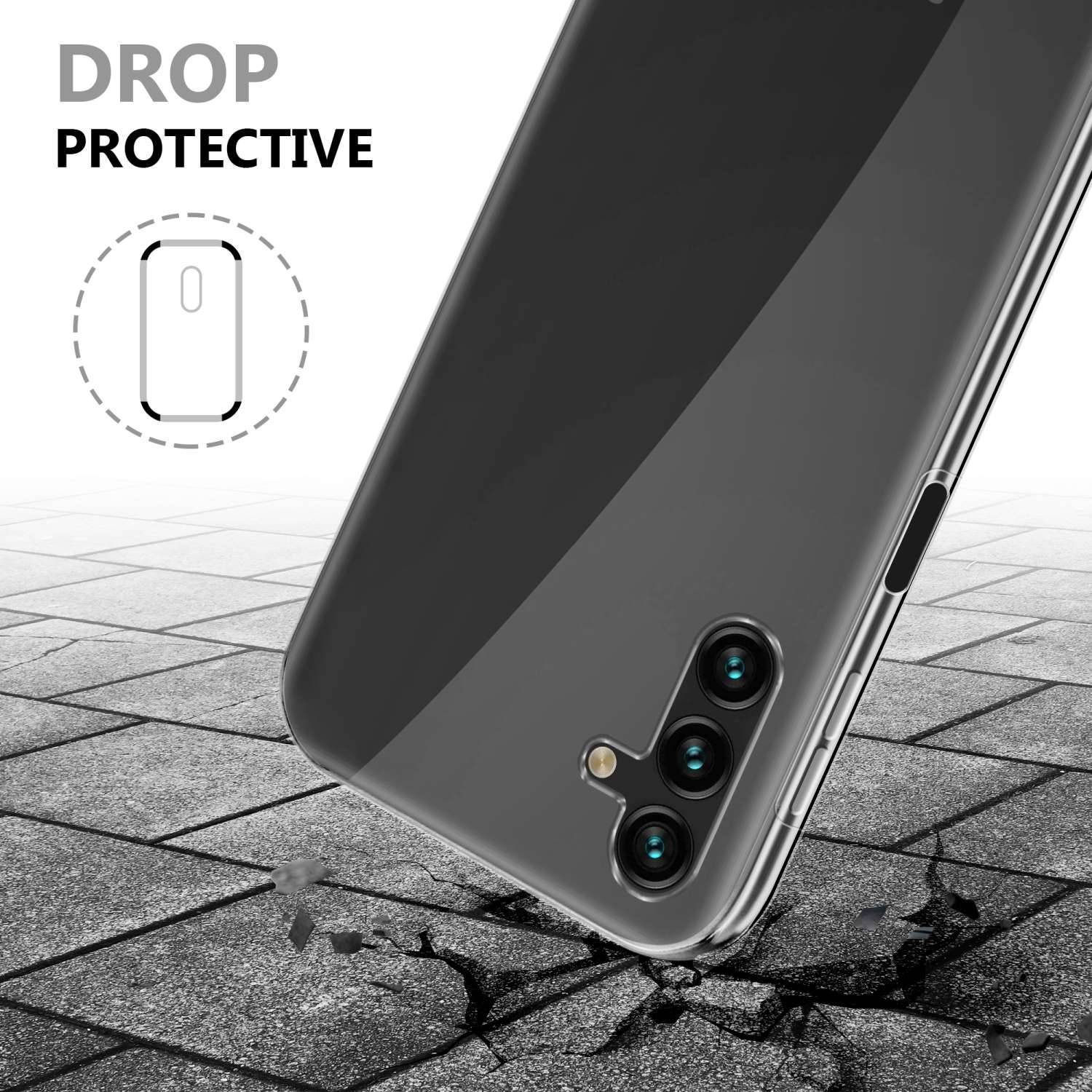 Cadorabo Schutzhülle für Samsung Galaxy A13 5G Hülle in Transparent 360° Etui Full Body Handyhülle Cover Case