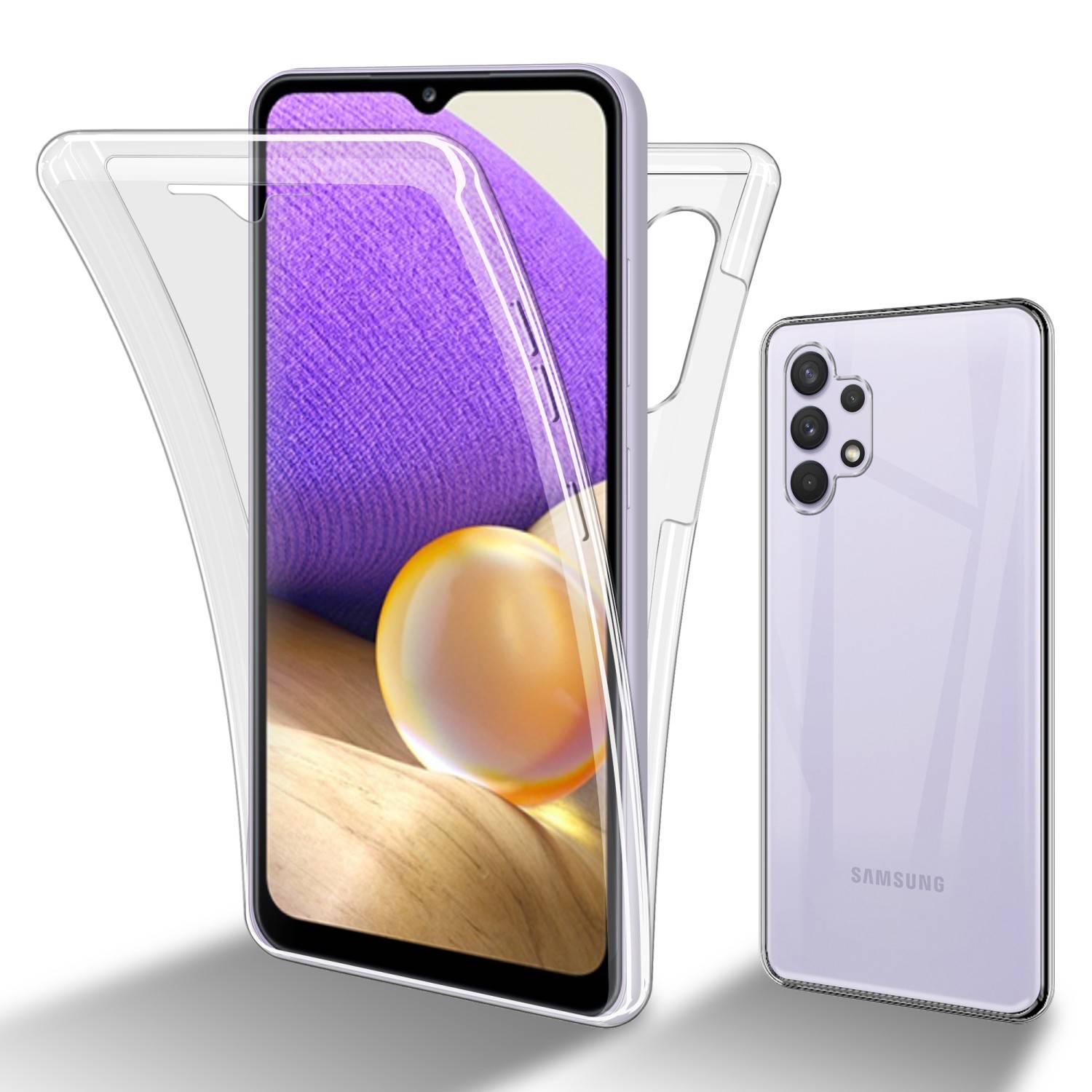 Cadorabo Schutzhülle für Samsung Galaxy A33 5G Hülle in Transparent 360° Etui Full Body Handyhülle Cover Case