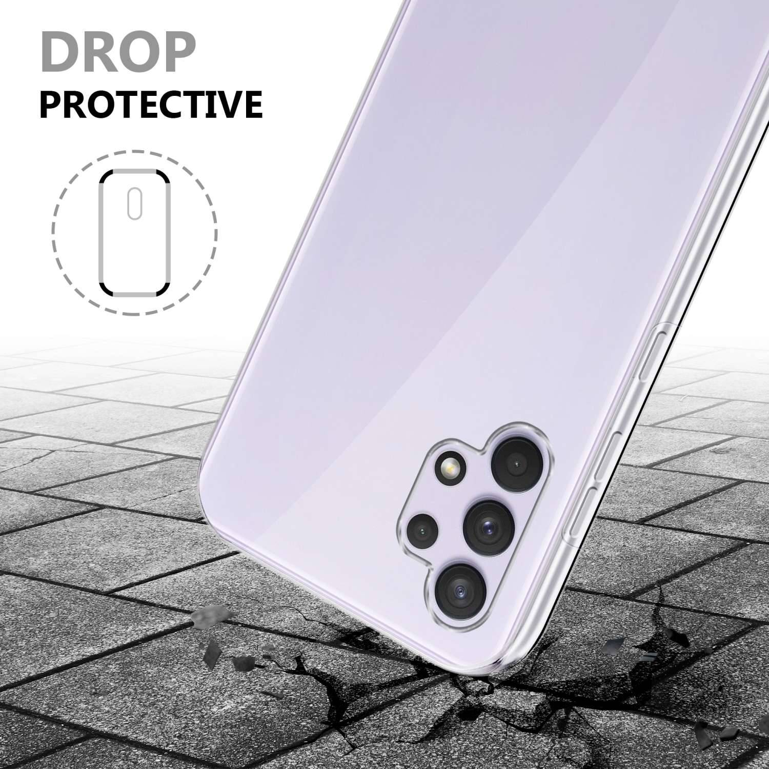 Cadorabo Schutzhülle für Samsung Galaxy A33 5G Hülle in Transparent 360° Etui Full Body Handyhülle Cover Case