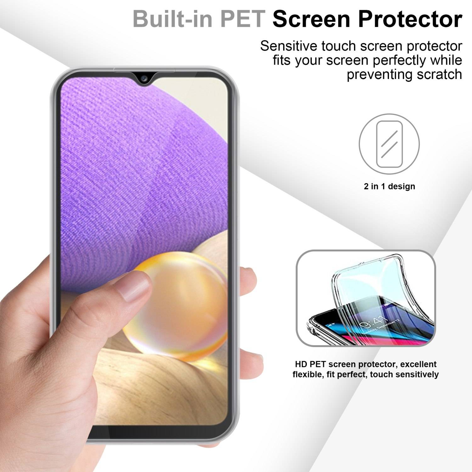 Cadorabo Schutzhülle für Samsung Galaxy A33 5G Hülle in Transparent 360° Etui Full Body Handyhülle Cover Case