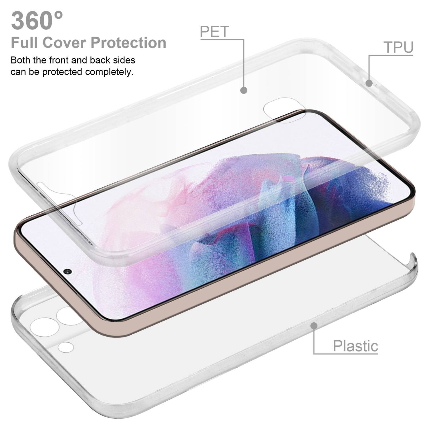 Cadorabo Schutzhülle für Samsung Galaxy S22 PLUS Hülle in Transparent 360° Etui Full Body Handyhülle Cover Case