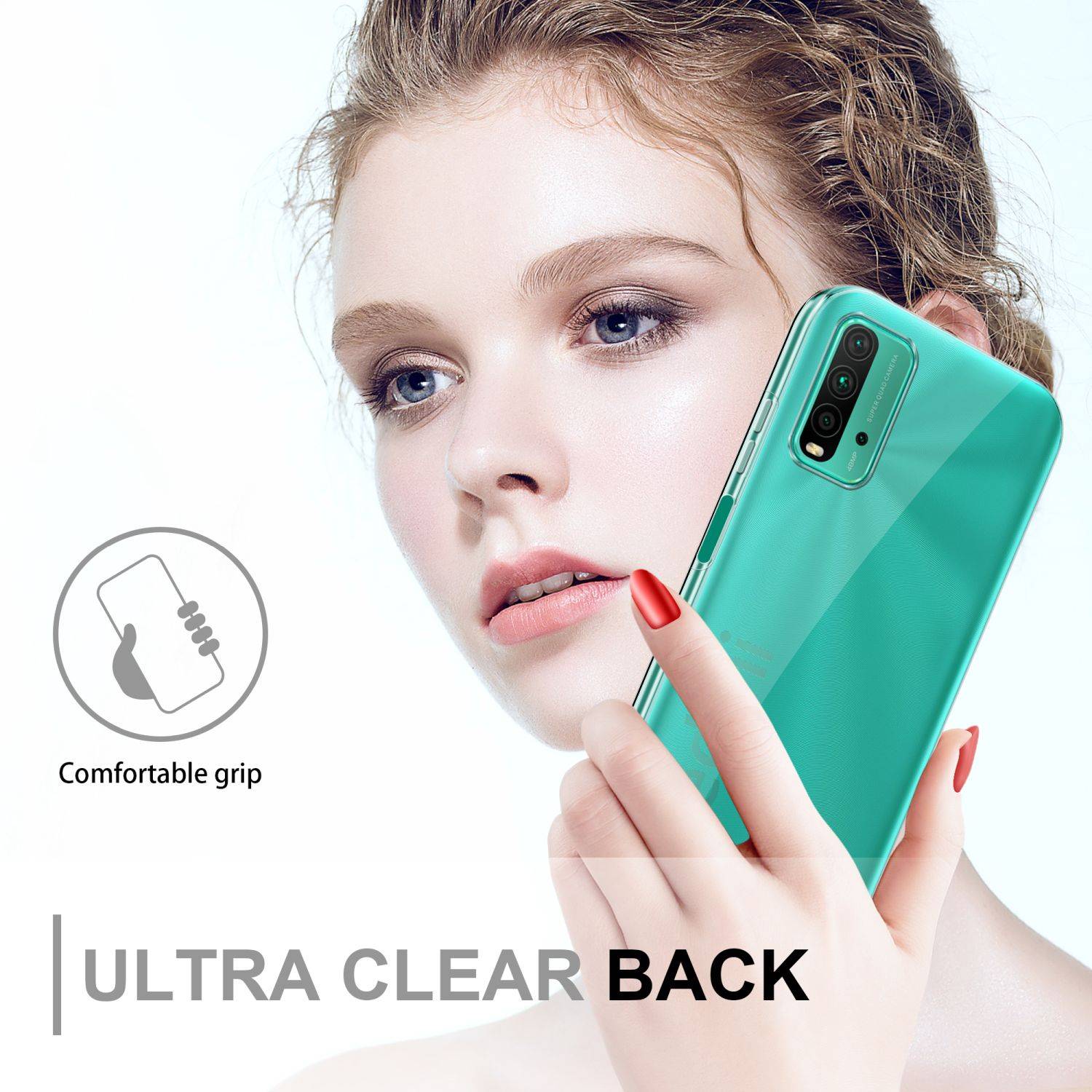 Cadorabo Schutzhülle für Xiaomi RedMi 9T Hülle in Transparent 360° Etui Full Body Handyhülle Cover Case