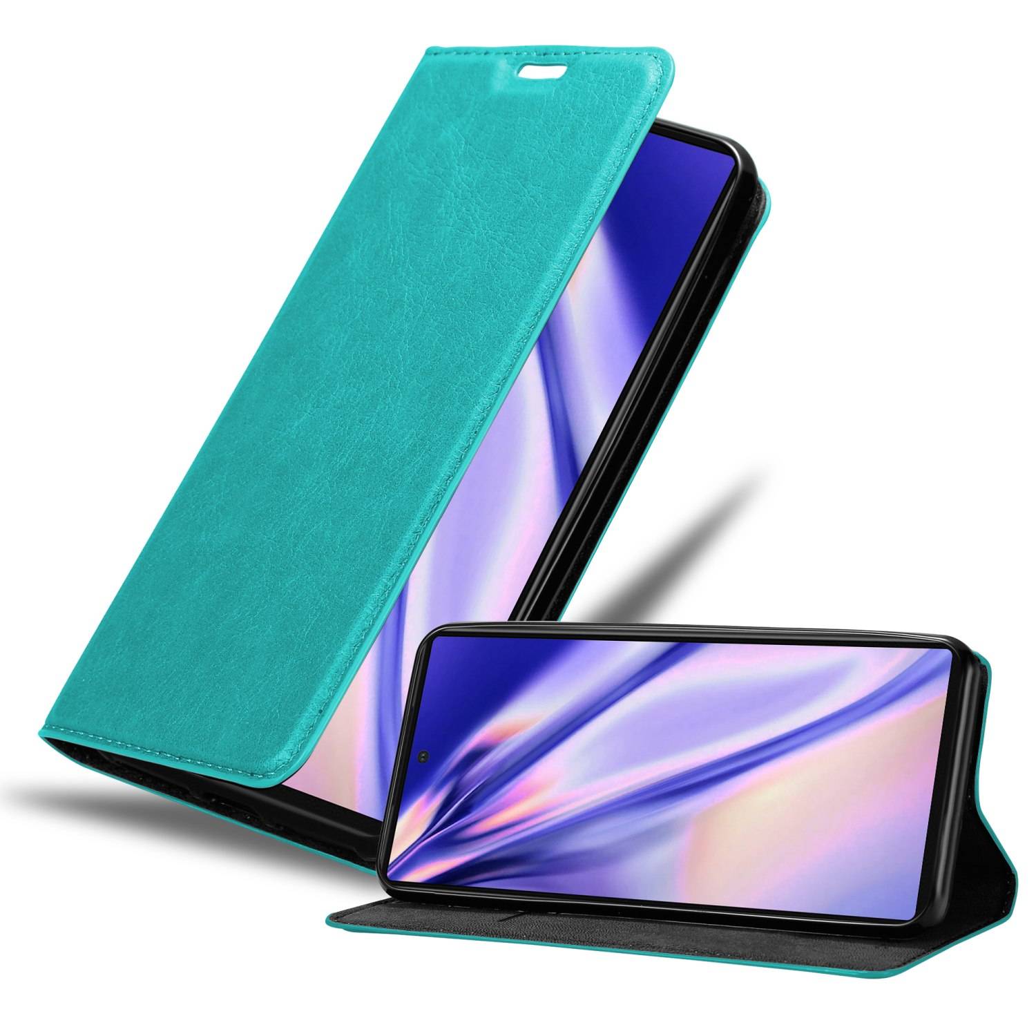 Cadorabo Hülle für Google PIXEL 6 Schutz Hülle in Türkis Handyhülle Etui Case Cover Magnetverschluss
