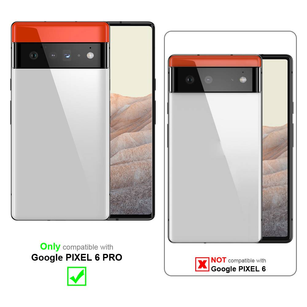 Cadorabo Hülle für Google PIXEL 6 PRO Schutz Hülle in Braun Handyhülle Etui Case Cover Magnetverschluss