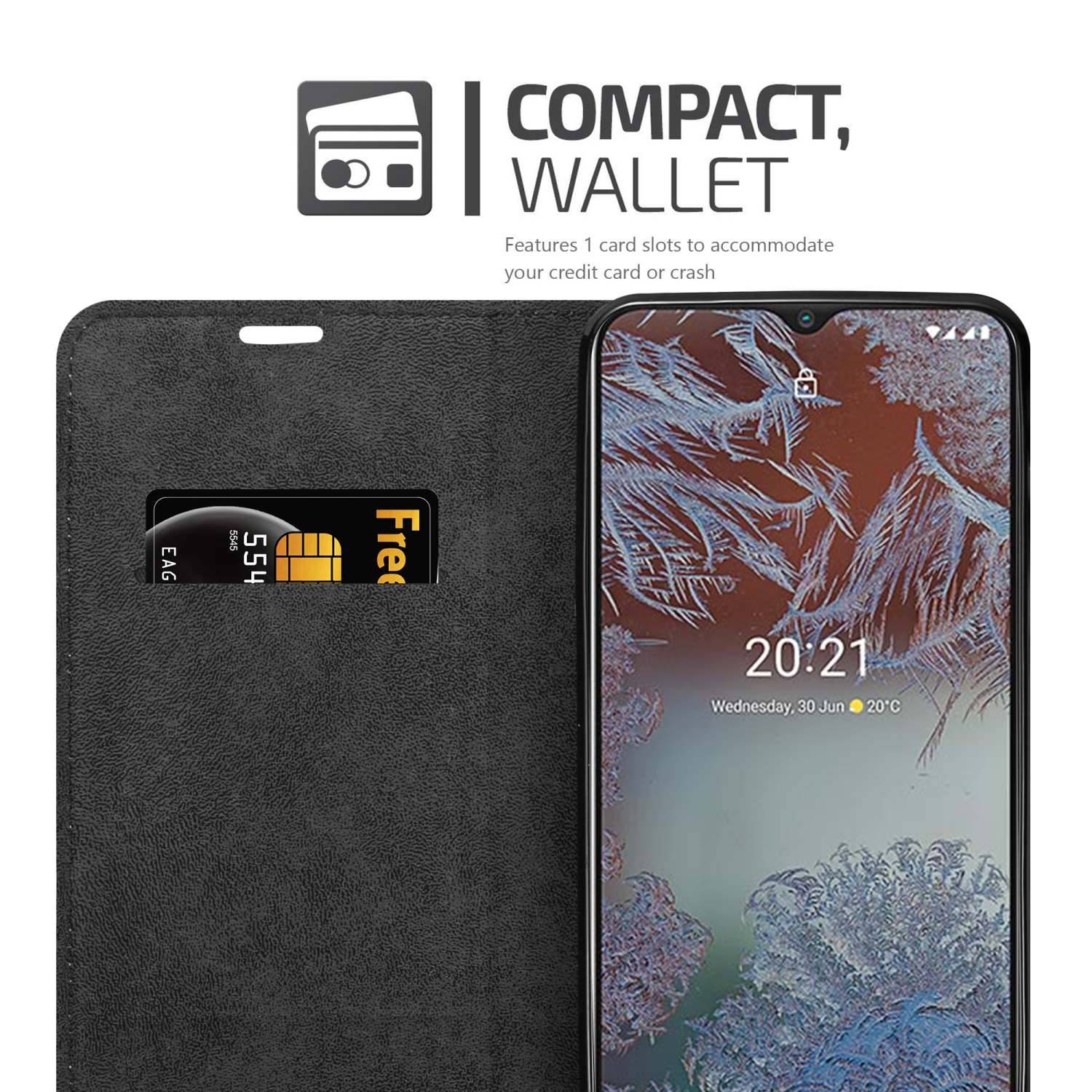 Cadorabo Hülle für Nokia G10 / G20 Schutz Hülle in Türkis Handyhülle Etui Case Cover Magnetverschluss
