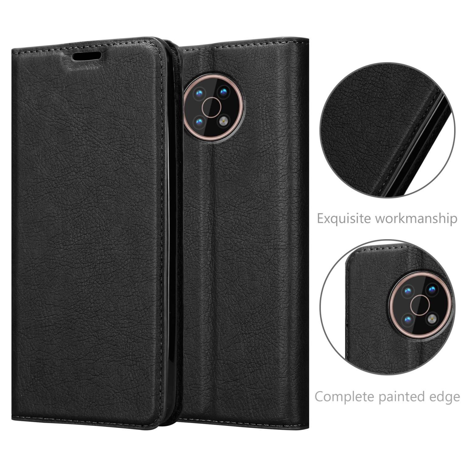 Cadorabo Hülle für Nokia G50 5G Schutz Hülle in Schwarz Handyhülle Etui Case Cover Magnetverschluss