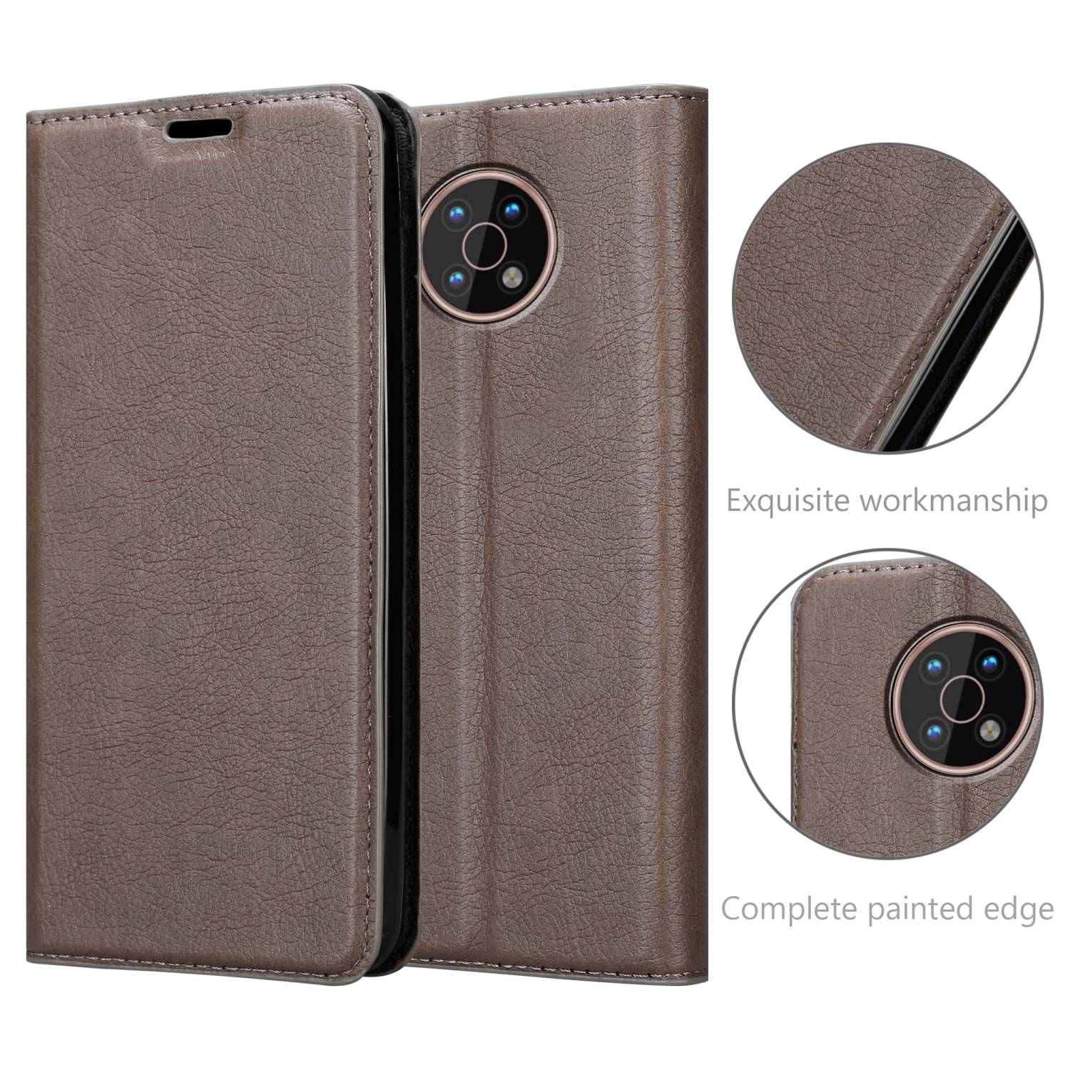 Cadorabo Hülle für Nokia G50 5G Schutz Hülle in Braun Handyhülle Etui Case Cover Magnetverschluss