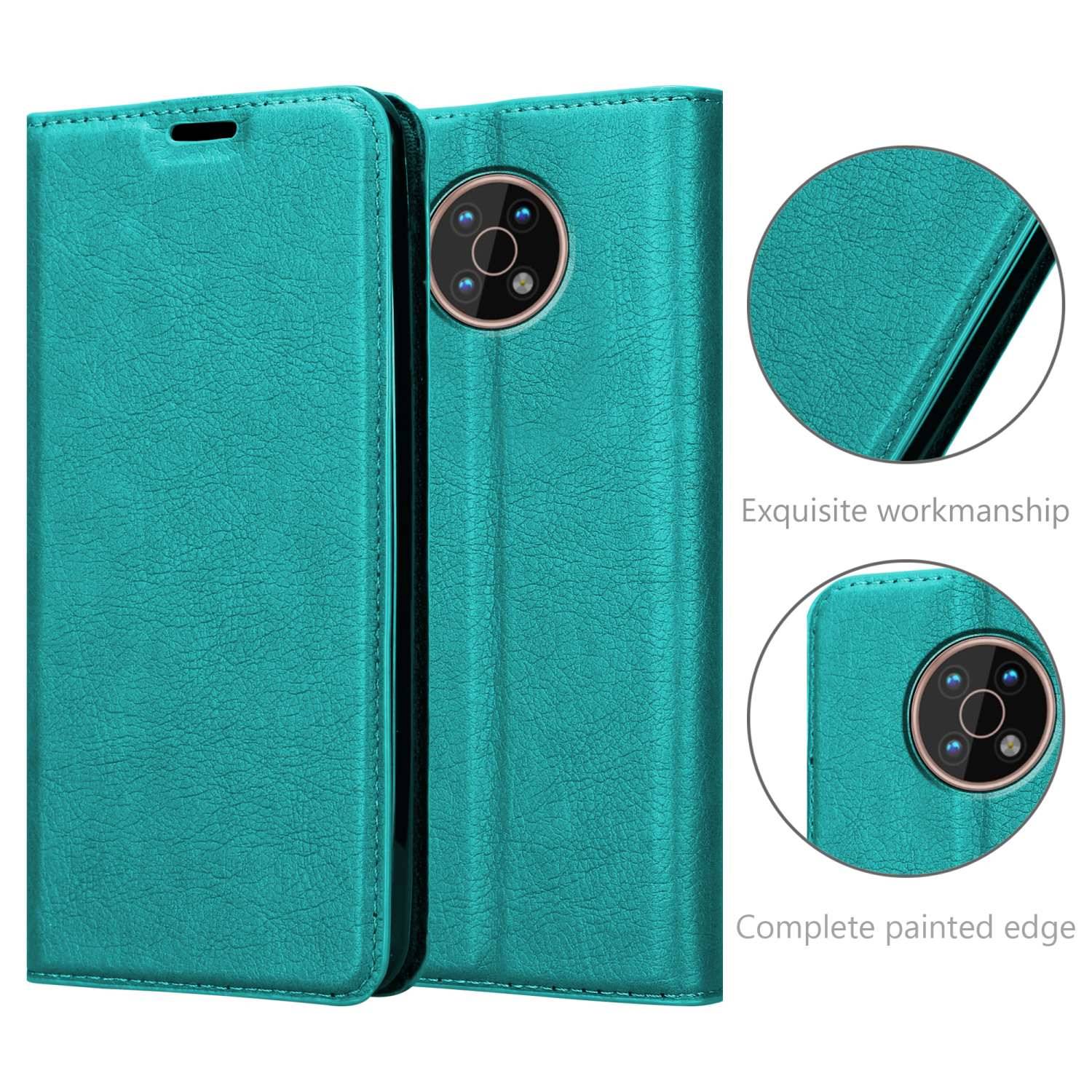 Cadorabo Hülle für Nokia G50 5G Schutz Hülle in Türkis Handyhülle Etui Case Cover Magnetverschluss