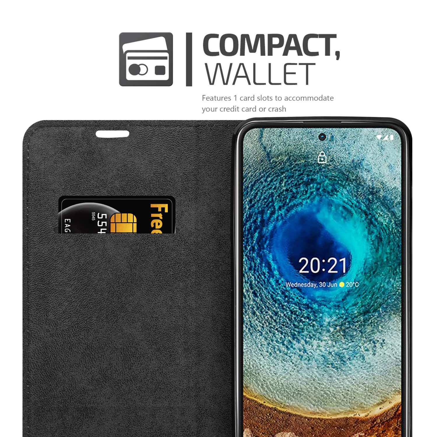 Cadorabo Hülle für Nokia X10 / X20 Schutz Hülle in Türkis Handyhülle Etui Case Cover Magnetverschluss