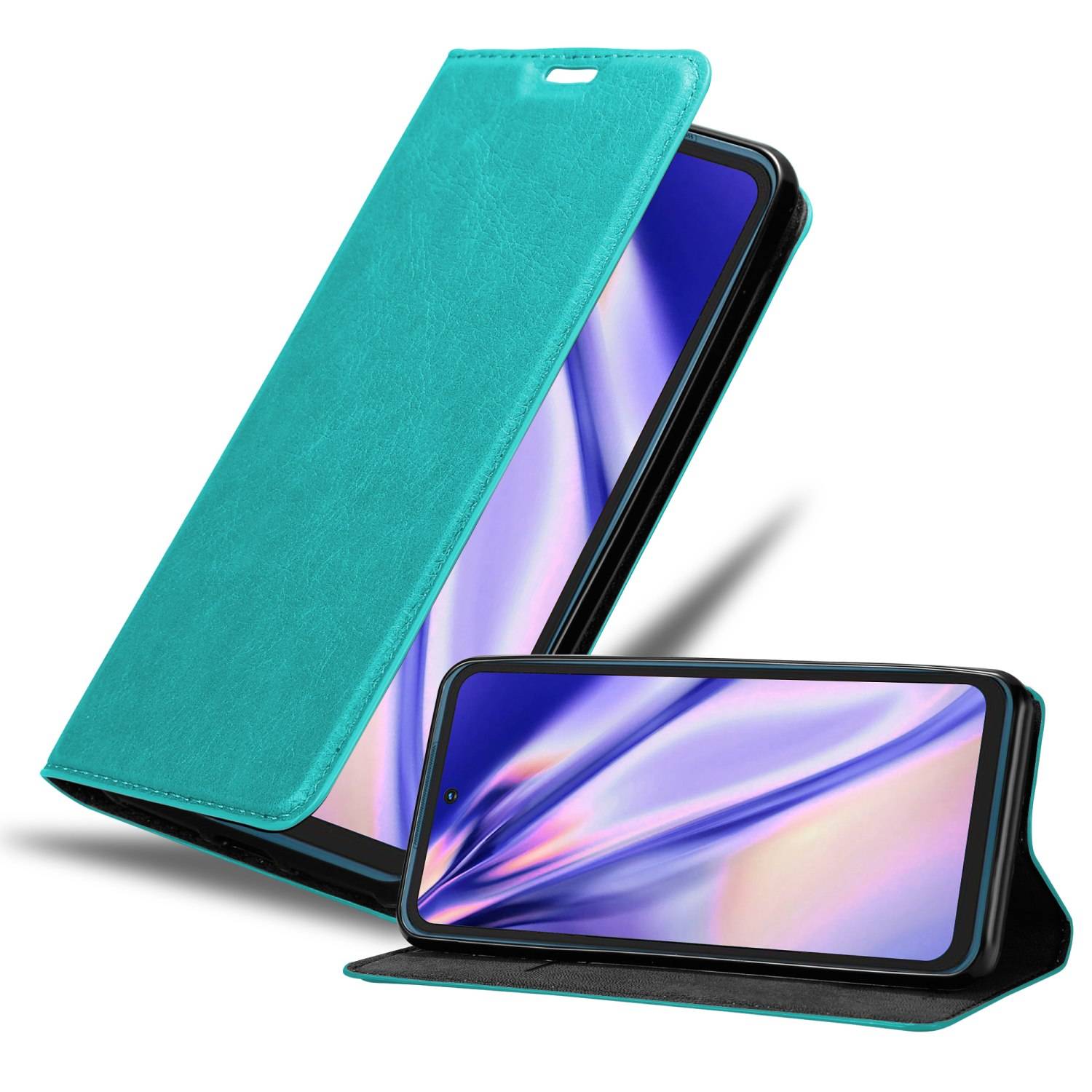 Cadorabo Hülle für Nokia XR20 Schutz Hülle in Türkis Handyhülle Etui Case Cover Magnetverschluss