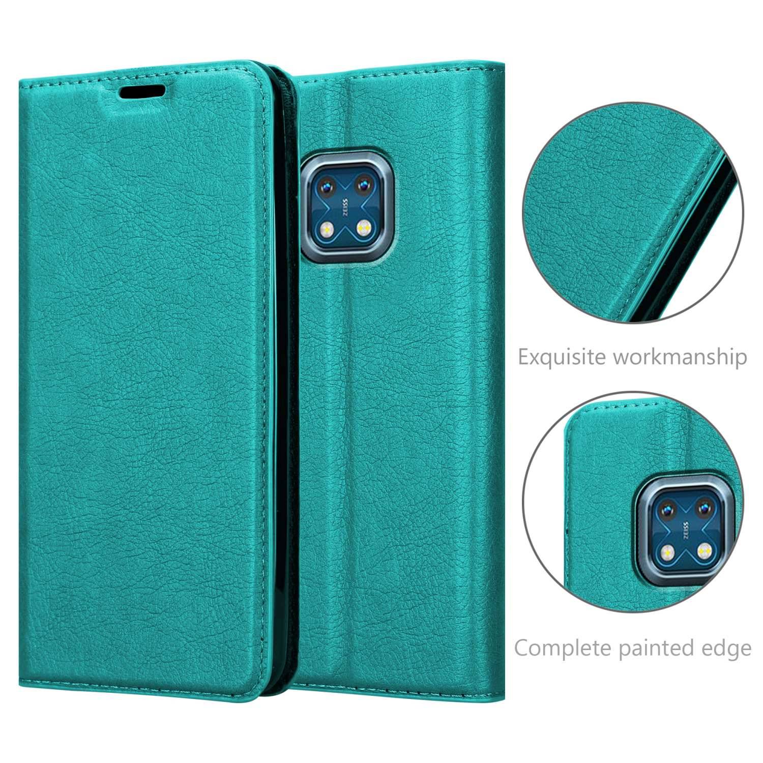 Cadorabo Hülle für Nokia XR20 Schutz Hülle in Türkis Handyhülle Etui Case Cover Magnetverschluss