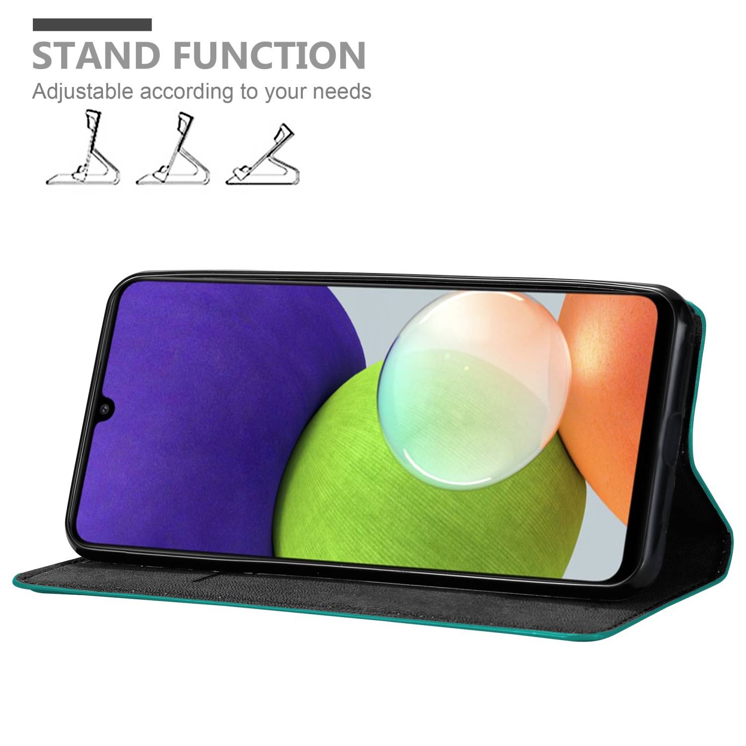 Cadorabo Hülle für Samsung Galaxy A22 4G / M22 / M32 4G Schutz Hülle in Türkis Handyhülle Etui Case Cover