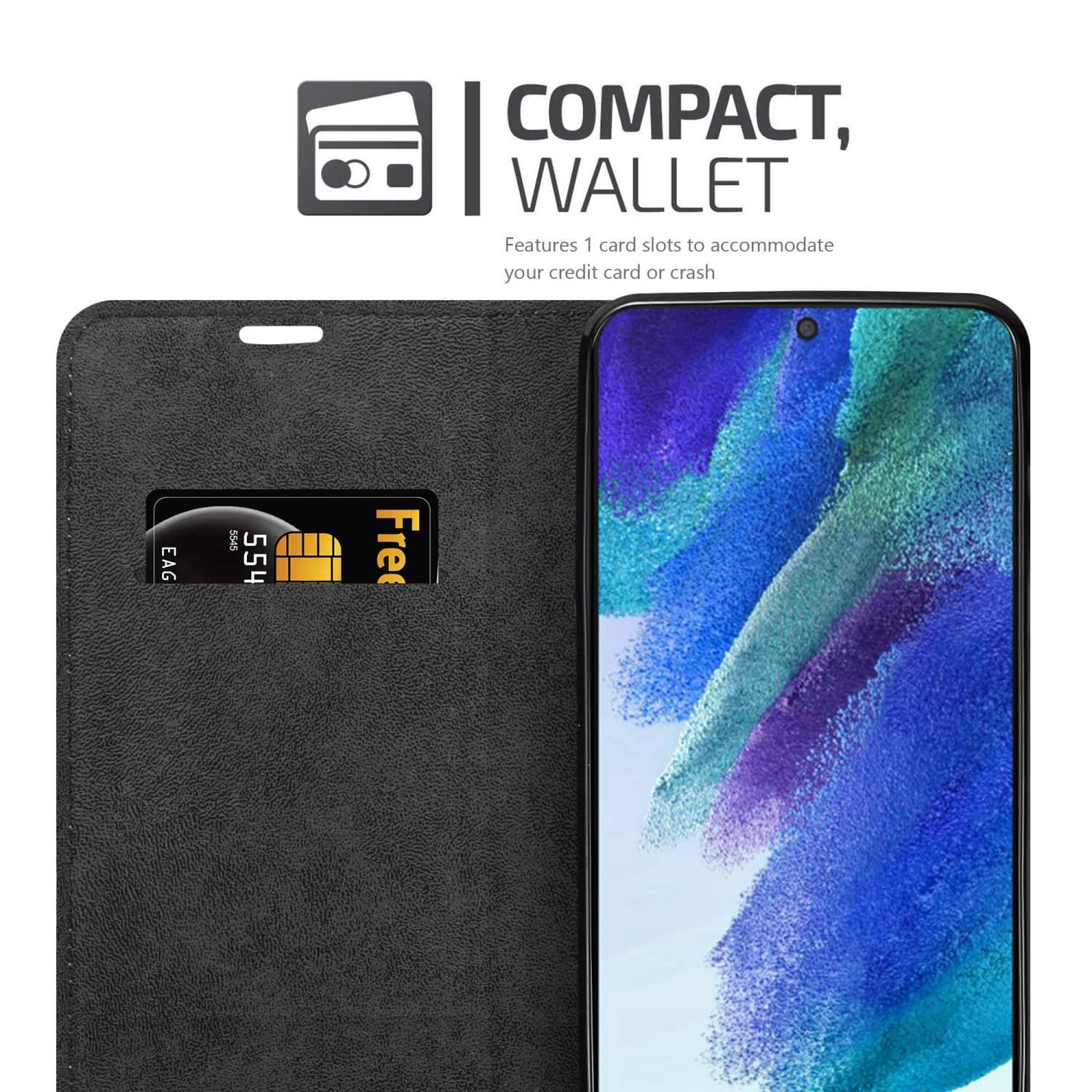 Cadorabo Hülle für Samsung Galaxy S22 PLUS Schutz Hülle in Schwarz Handyhülle Etui Case Cover Magnetverschluss