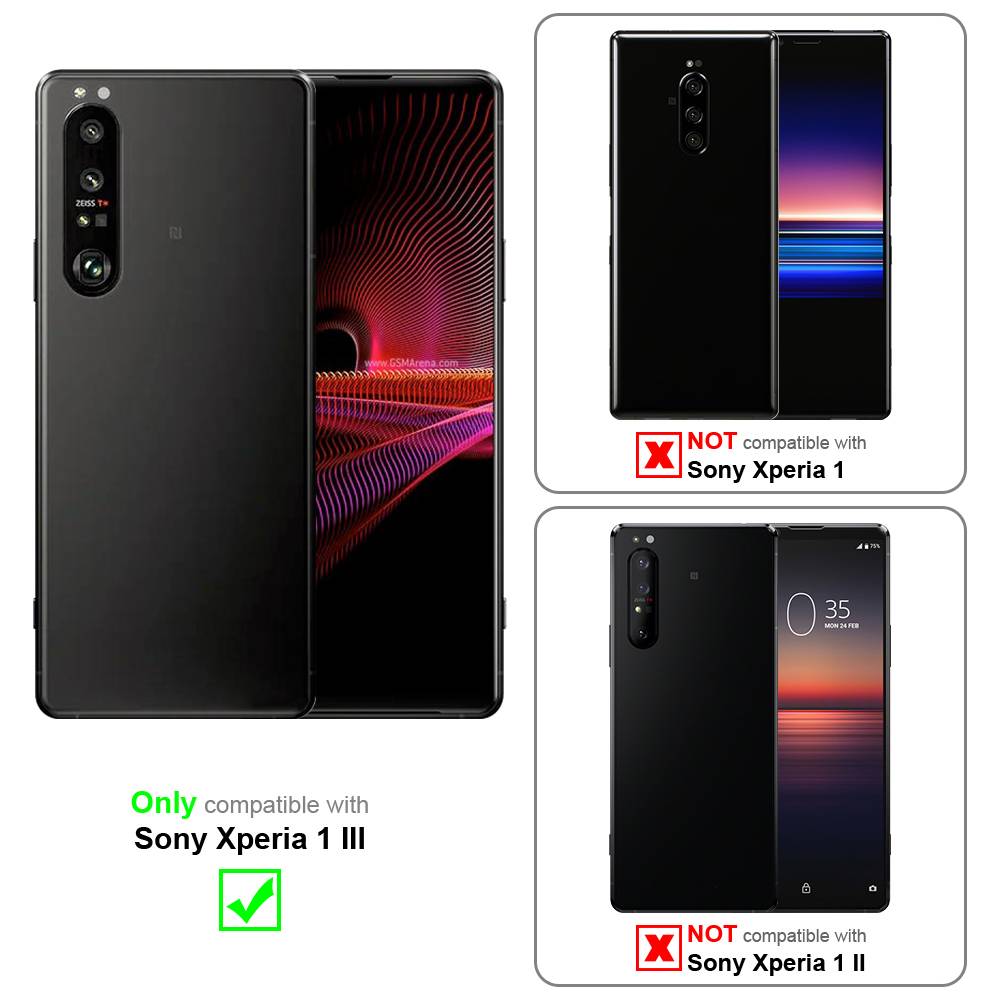 Cadorabo Hülle für Sony Xperia 1 III Schutz Hülle in Braun Handyhülle Etui Case Cover Magnetverschluss