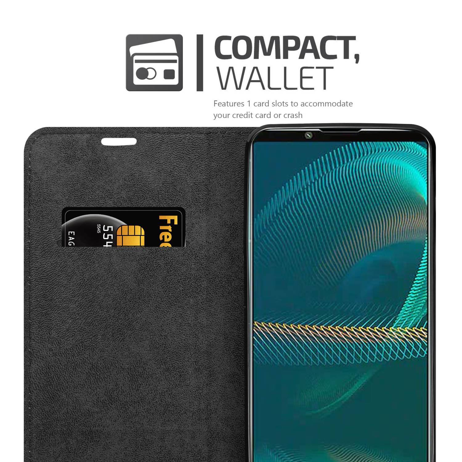 Cadorabo Hülle für Sony Xperia 5 III Schutz Hülle in Türkis Handyhülle Etui Case Cover Magnetverschluss