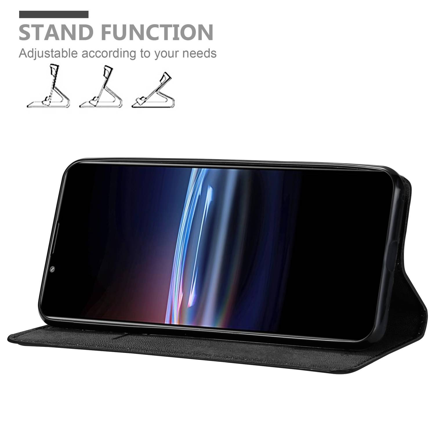 Cadorabo Hülle für Sony Xperia PRO-I Schutz Hülle in Schwarz Handyhülle Etui Case Cover Magnetverschluss