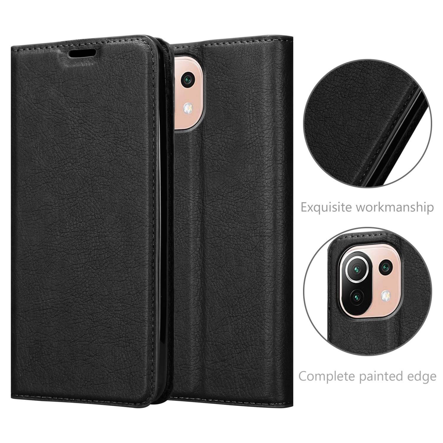 Cadorabo Hülle für Xiaomi Mi 11 LITE (4G / 5G) / 11 LITE NE Schutz Hülle in Schwarz Handyhülle Etui Case Cover