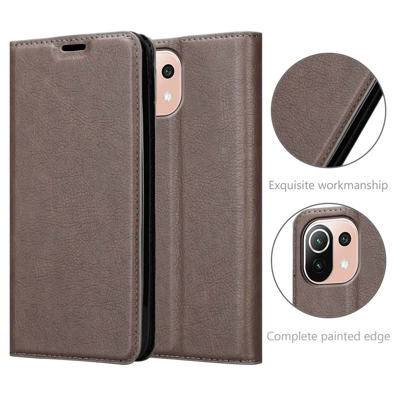 Cadorabo Hülle für Xiaomi Mi 11 LITE (4G / 5G) / 11 LITE NE Schutz Hülle in Braun Handyhülle Etui Case Cover