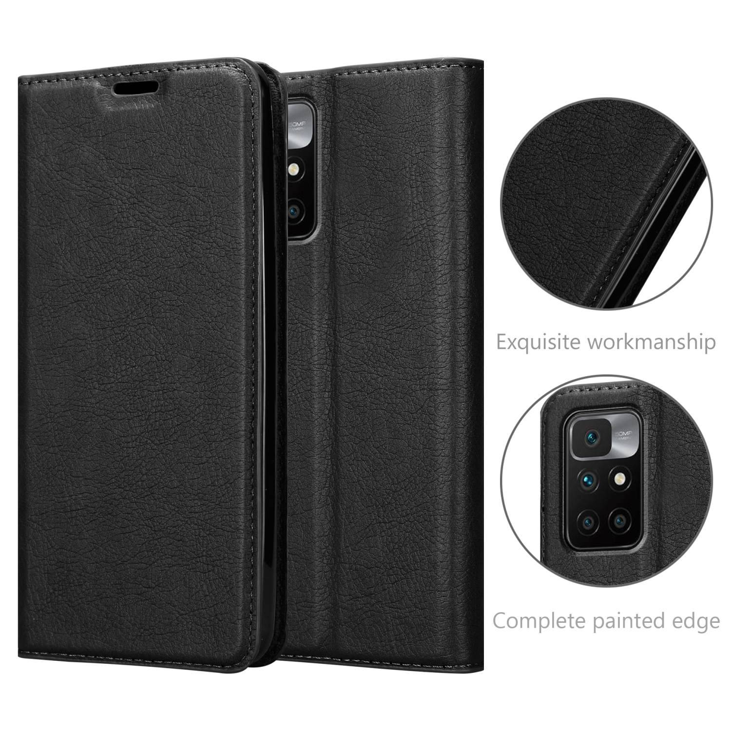 Cadorabo Hülle für Xiaomi RedMi 10 / RedMi NOTE 11 4G Schutz Hülle in Schwarz Handyhülle Etui Case Cover