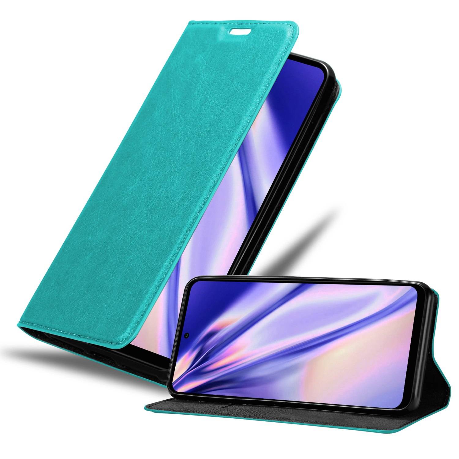 Cadorabo Hülle für Motorola MOTO G31 / G41 Schutz Hülle in Türkis Handyhülle Etui Case Cover Magnetverschluss