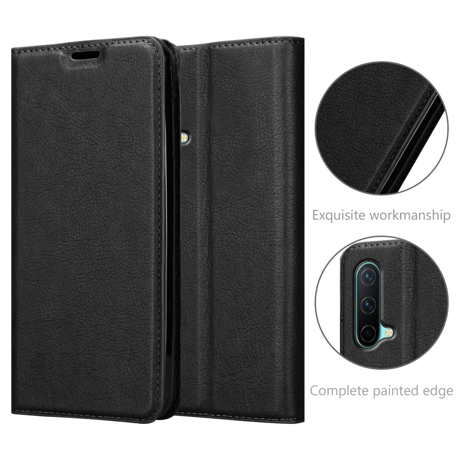 Cadorabo Hülle für OnePlus Nord CE 5G Schutz Hülle in Schwarz Handyhülle Etui Case Cover Magnetverschluss