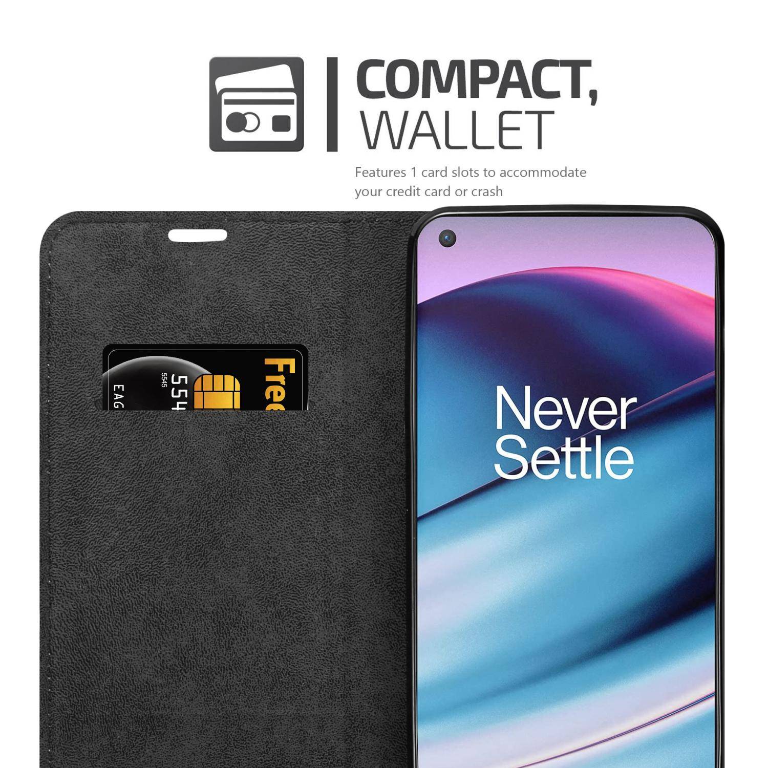 Cadorabo Hülle für OnePlus Nord CE 5G Schutz Hülle in Rot Handyhülle Etui Case Cover Magnetverschluss