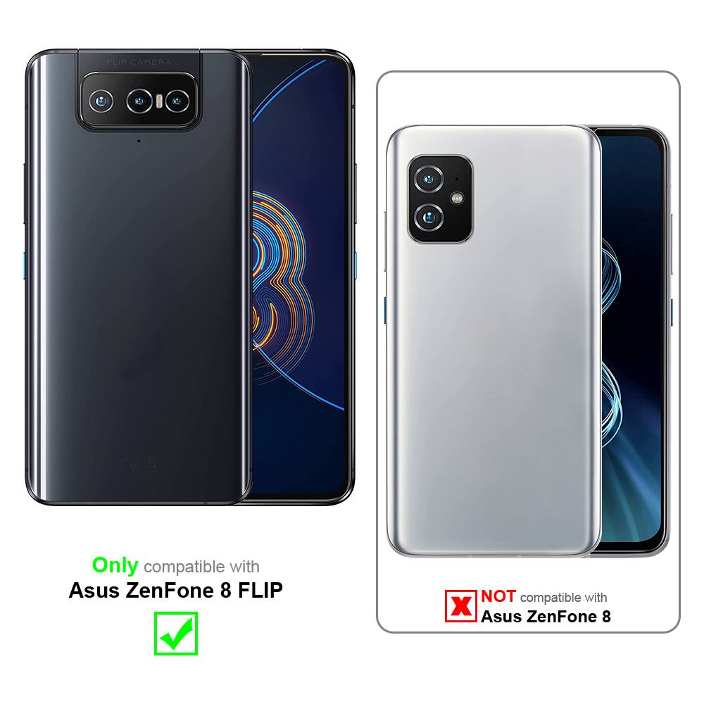 Cadorabo Hülle für Asus ZenFone 8 FLIP Schutz Hülle in Lila Schutzhülle Handy Hülle Etui Case Blumen Flower