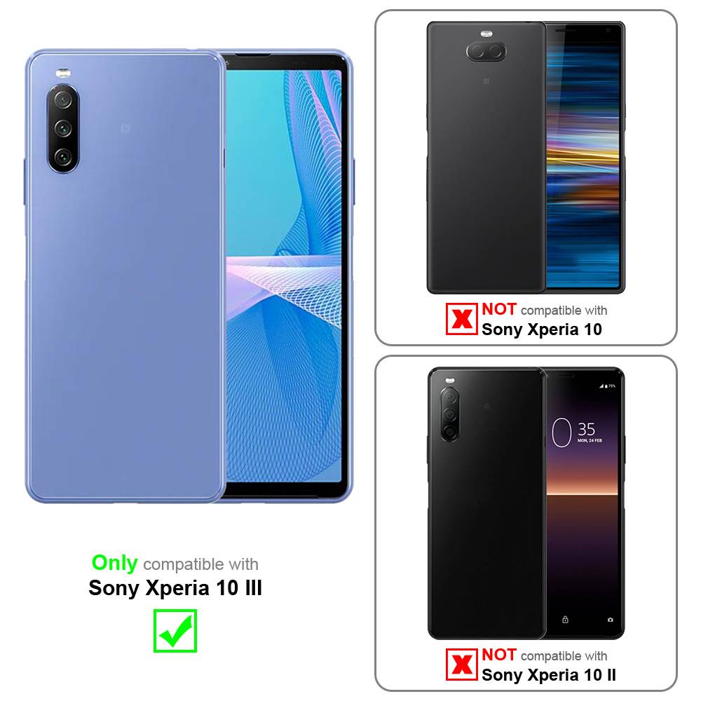 Cadorabo Hülle für Sony Xperia 10 III Schutz Hülle in Türkis Schutzhülle Handy Hülle Etui Case Blumen Flower