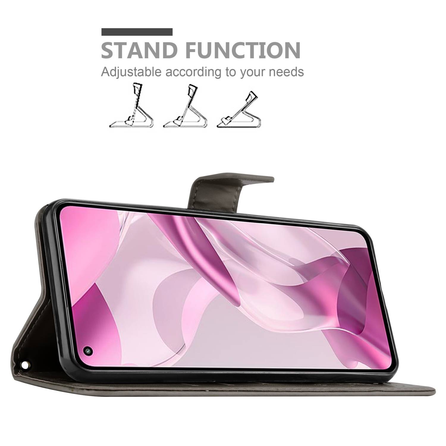 Cadorabo Hülle für Xiaomi Mi 11 LITE (4G / 5G) / 11 LITE NE Schutz Hülle in Grau Schutzhülle Handy Hülle Etui Case