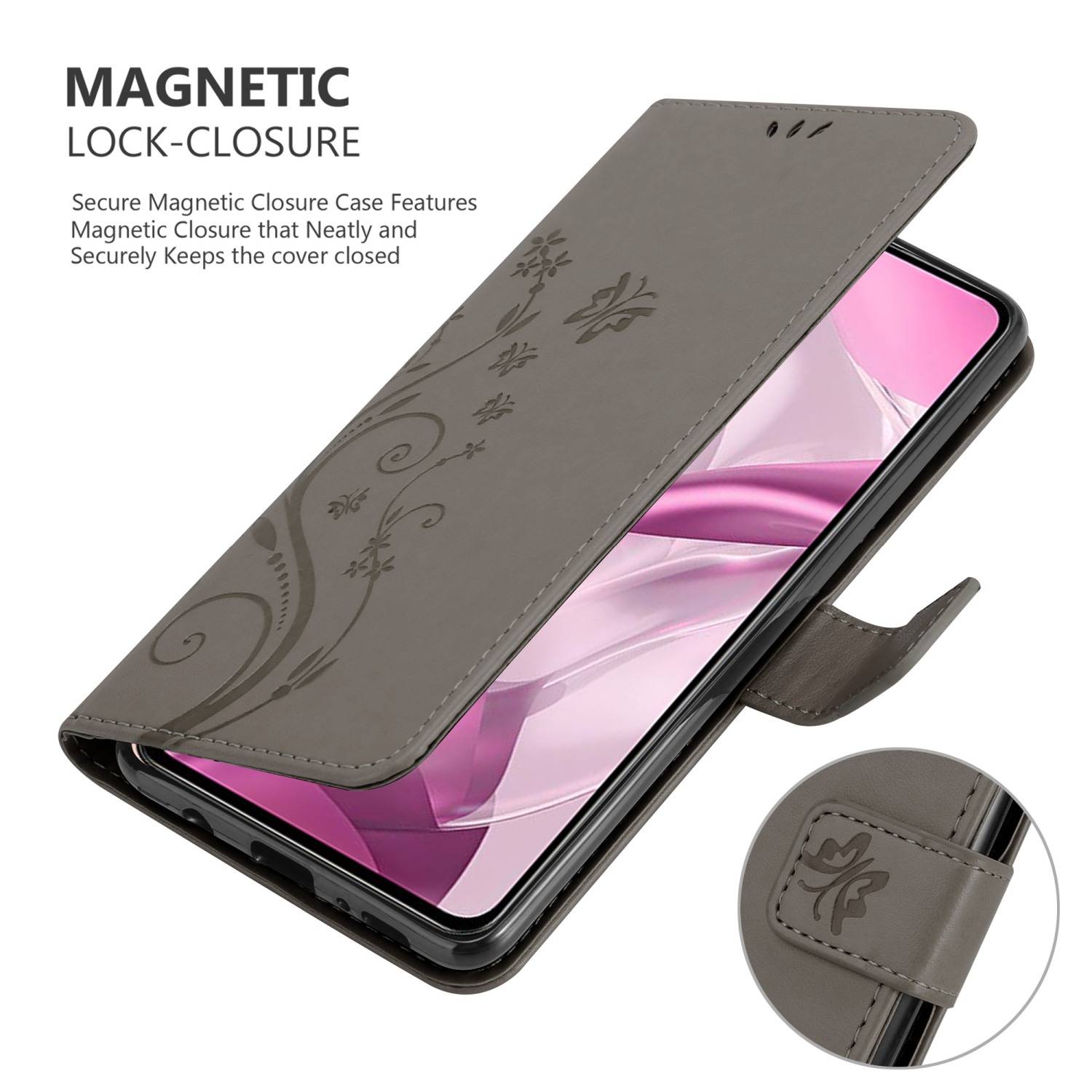 Cadorabo Hülle für Xiaomi Mi 11 LITE (4G / 5G) / 11 LITE NE Schutz Hülle in Grau Schutzhülle Handy Hülle Etui Case