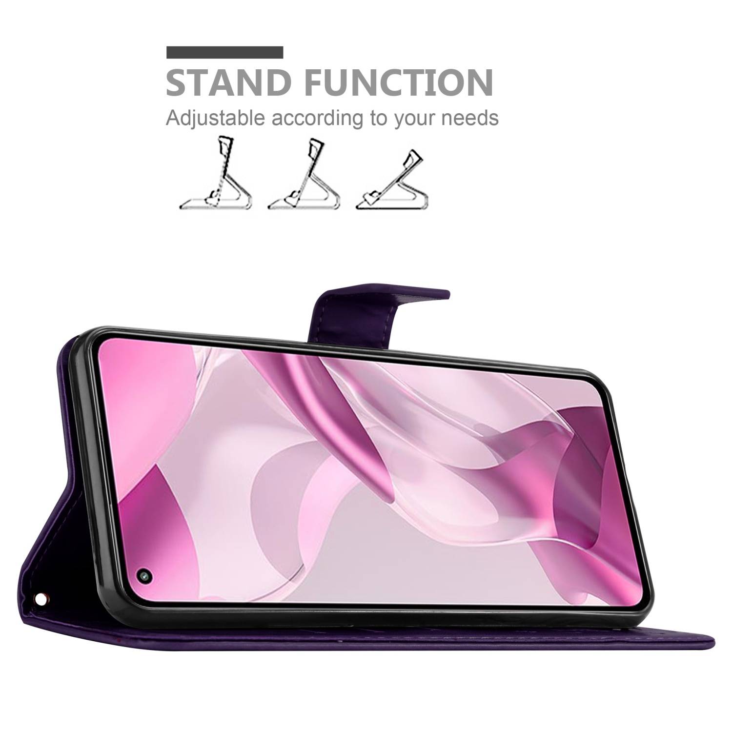 Cadorabo Hülle für Xiaomi Mi 11 LITE (4G / 5G) / 11 LITE NE Schutz Hülle in Lila Schutzhülle Handy Hülle Etui Case