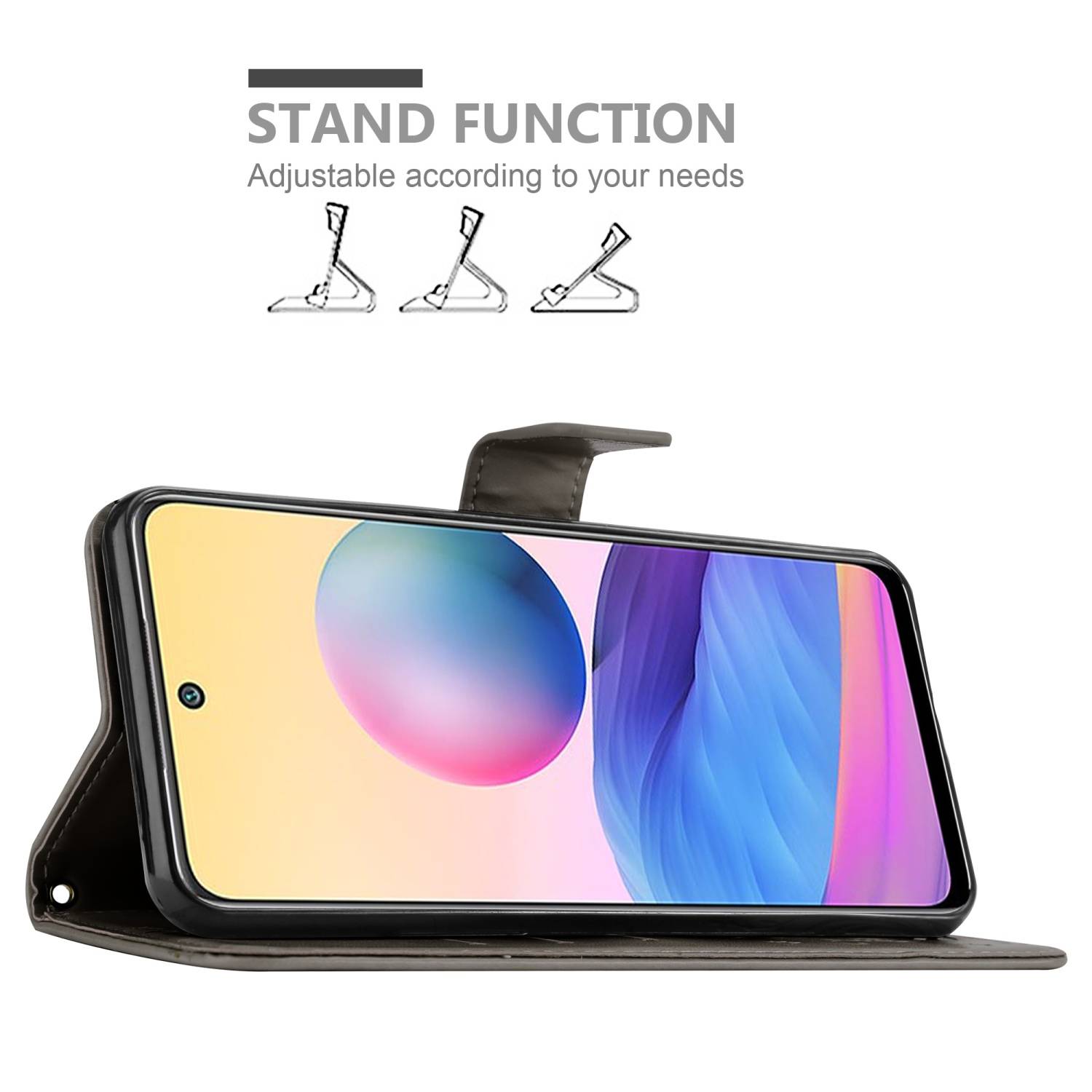 Cadorabo Hülle für Xiaomi RedMi NOTE 10 5G / POCO M3 PRO 5G Schutz Hülle in Grau Schutzhülle Handy Hülle Etui Case