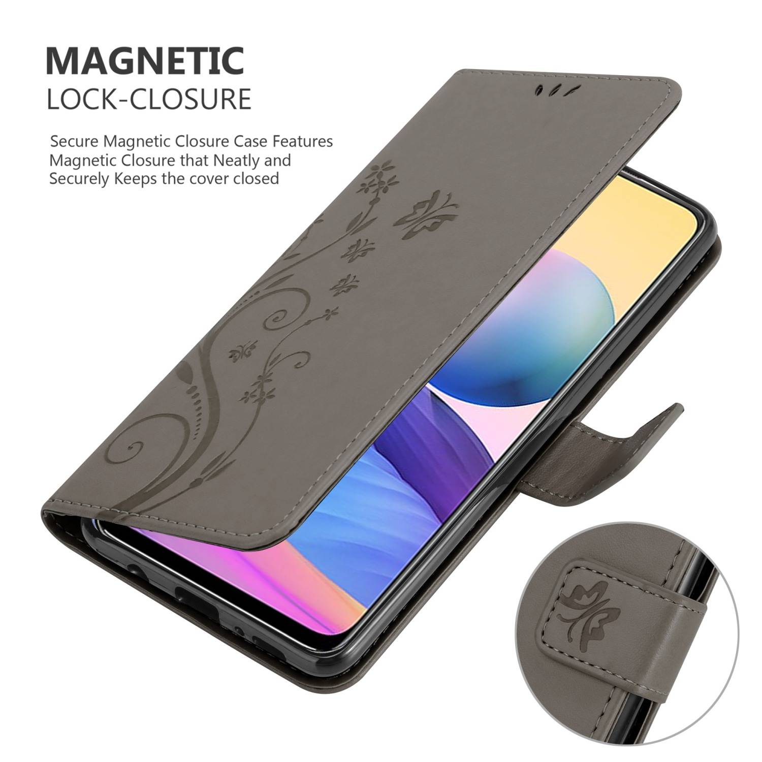 Cadorabo Hülle für Xiaomi RedMi NOTE 10 5G / POCO M3 PRO 5G Schutz Hülle in Grau Schutzhülle Handy Hülle Etui Case