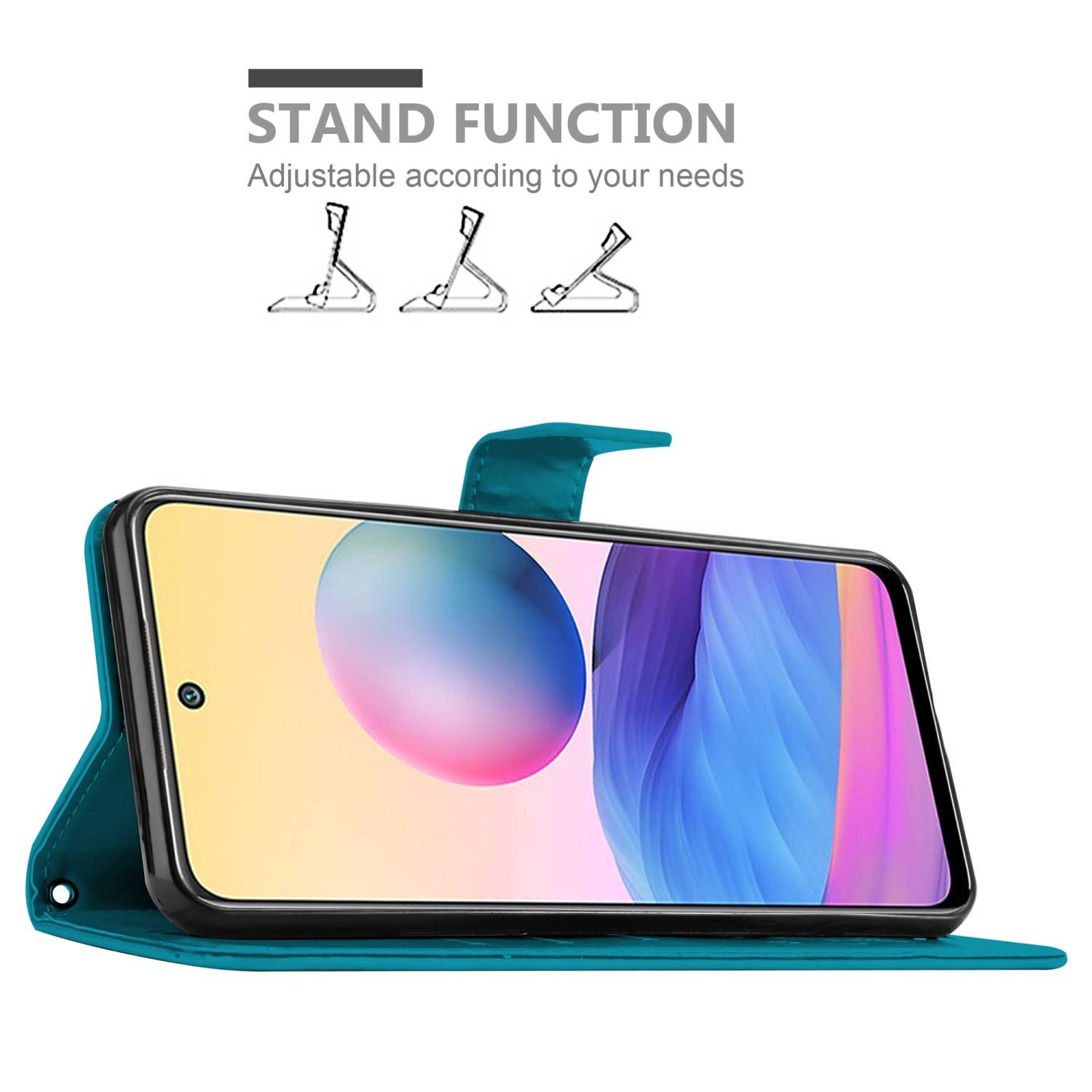 Cadorabo Hülle für Xiaomi RedMi NOTE 10 5G / POCO M3 PRO 5G Schutz Hülle in Blau Schutzhülle Handy Hülle Etui Case