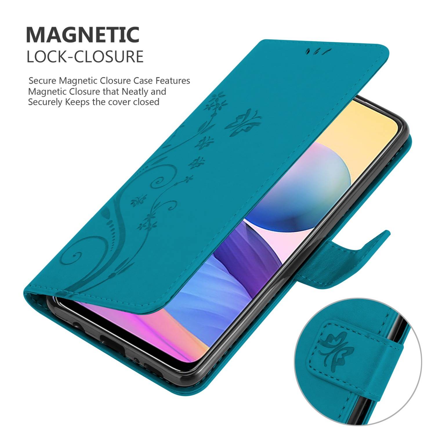 Cadorabo Hülle für Xiaomi RedMi NOTE 10 5G / POCO M3 PRO 5G Schutz Hülle in Blau Schutzhülle Handy Hülle Etui Case
