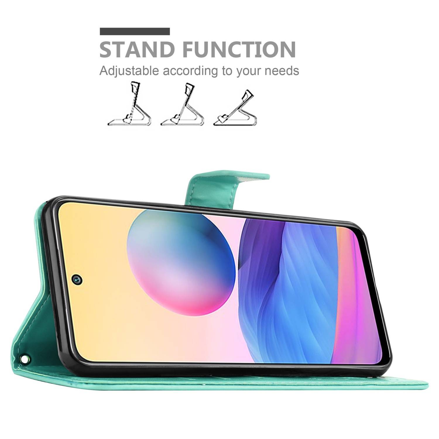 Cadorabo Hülle für Xiaomi RedMi NOTE 10 5G / POCO M3 PRO 5G Schutz Hülle in Türkis Schutzhülle Handy Hülle Etui Case