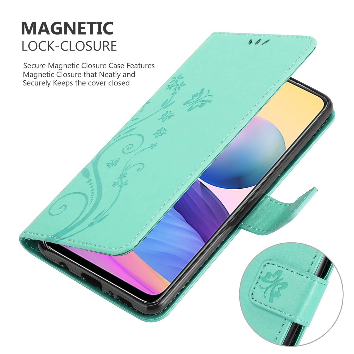 Cadorabo Hülle für Xiaomi RedMi NOTE 10 5G / POCO M3 PRO 5G Schutz Hülle in Türkis Schutzhülle Handy Hülle Etui Case