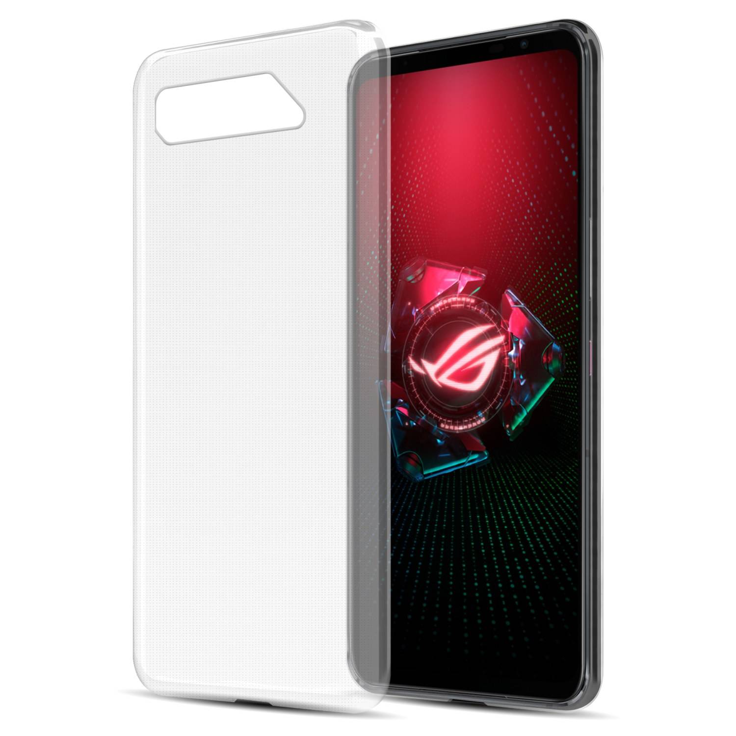 Cadorabo Hülle für Asus ROG Phone 5 Schutz Hülle in Transparent Schutzhülle TPU Silikon Cover Etui Case