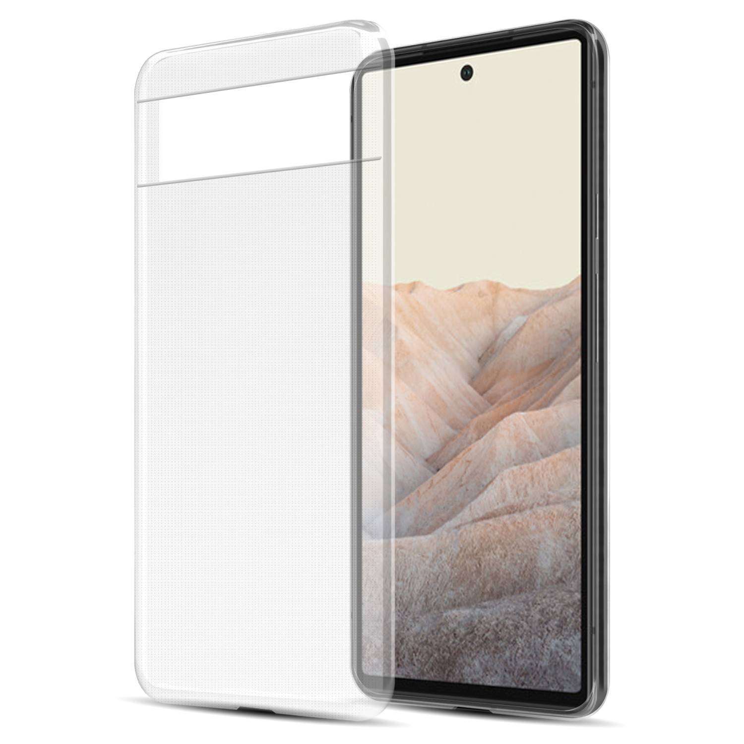 Cadorabo Hülle für Google PIXEL 6 Schutz Hülle in Transparent Schutzhülle TPU Silikon Cover Etui Case