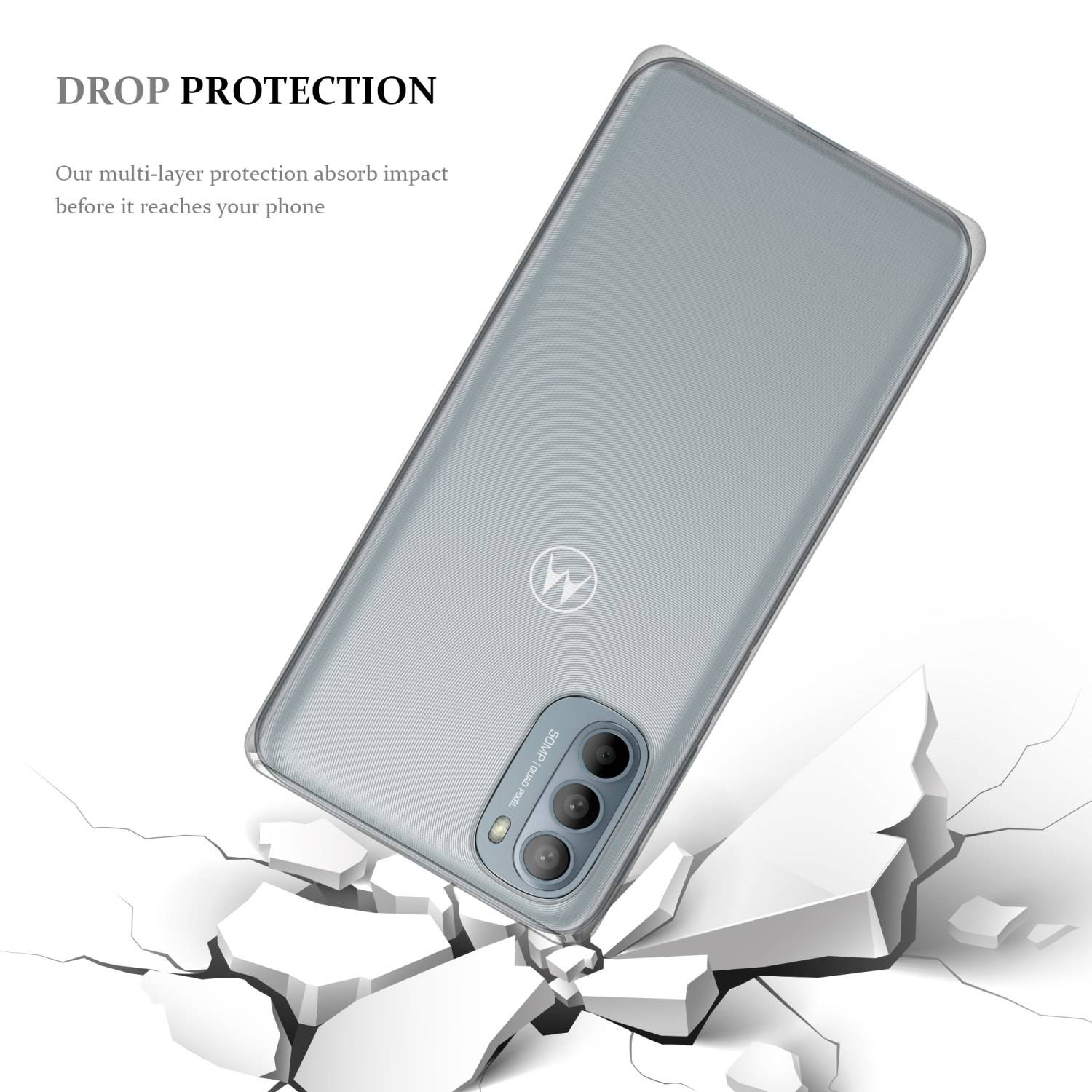Cadorabo Hülle für Motorola MOTO G31 / G41 Schutz Hülle in Transparent Schutzhülle TPU Silikon Cover Etui Case