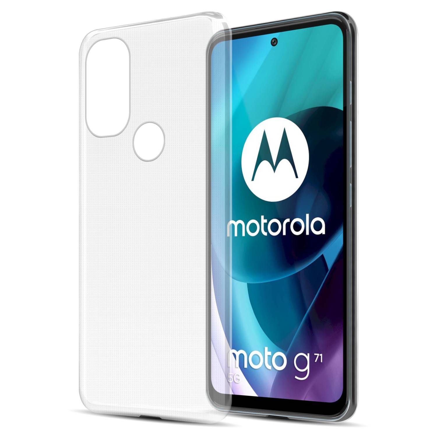Cadorabo Hülle für Motorola MOTO G71 5G Schutz Hülle in Transparent Schutzhülle TPU Silikon Cover Etui Case