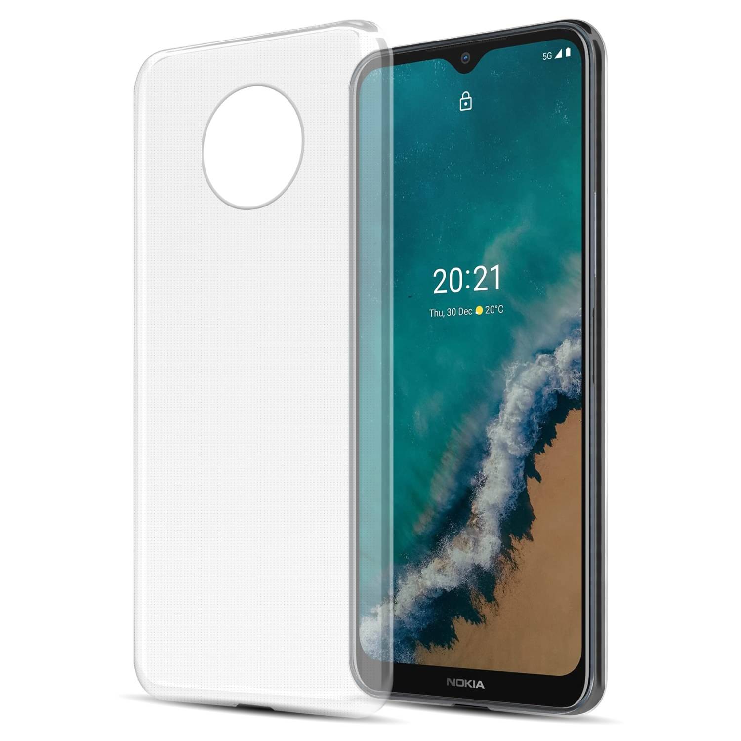 Cadorabo Hülle für Nokia G50 5G Schutz Hülle in Transparent Schutzhülle TPU Silikon Cover Etui Case