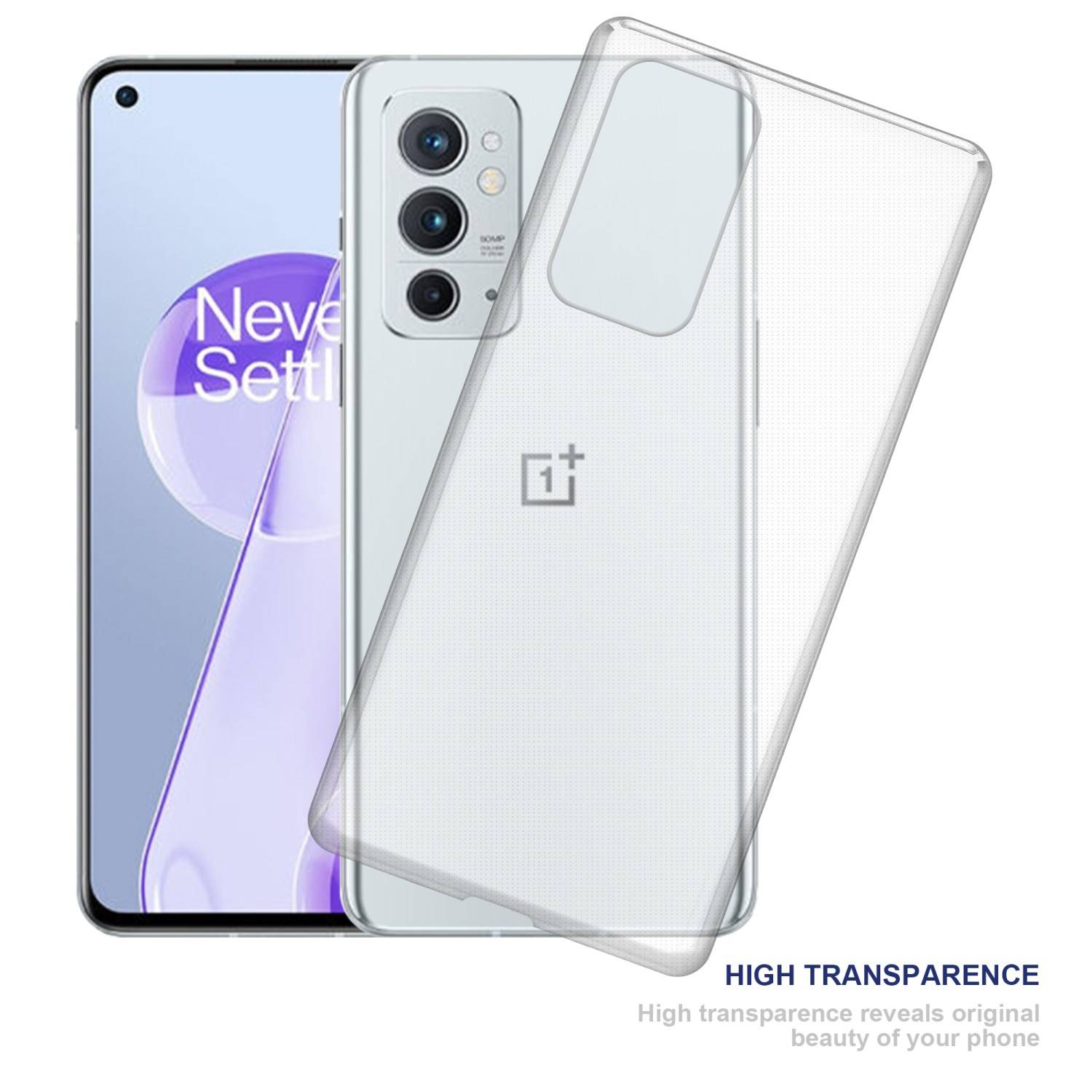 Cadorabo Hülle für OnePlus 9RT 5G Schutz Hülle in Transparent Schutzhülle TPU Silikon Cover Etui Case