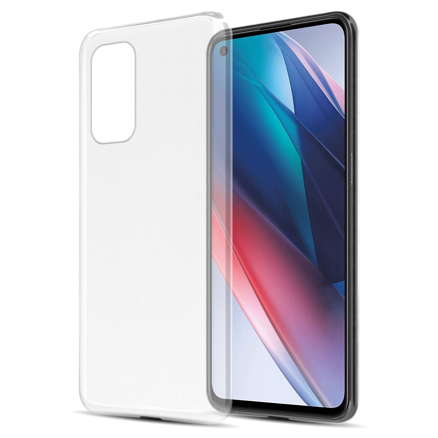 Cadorabo Hülle für Oppo FIND X3 LITE Schutz Hülle in Transparent Schutzhülle TPU Silikon Cover Etui Case