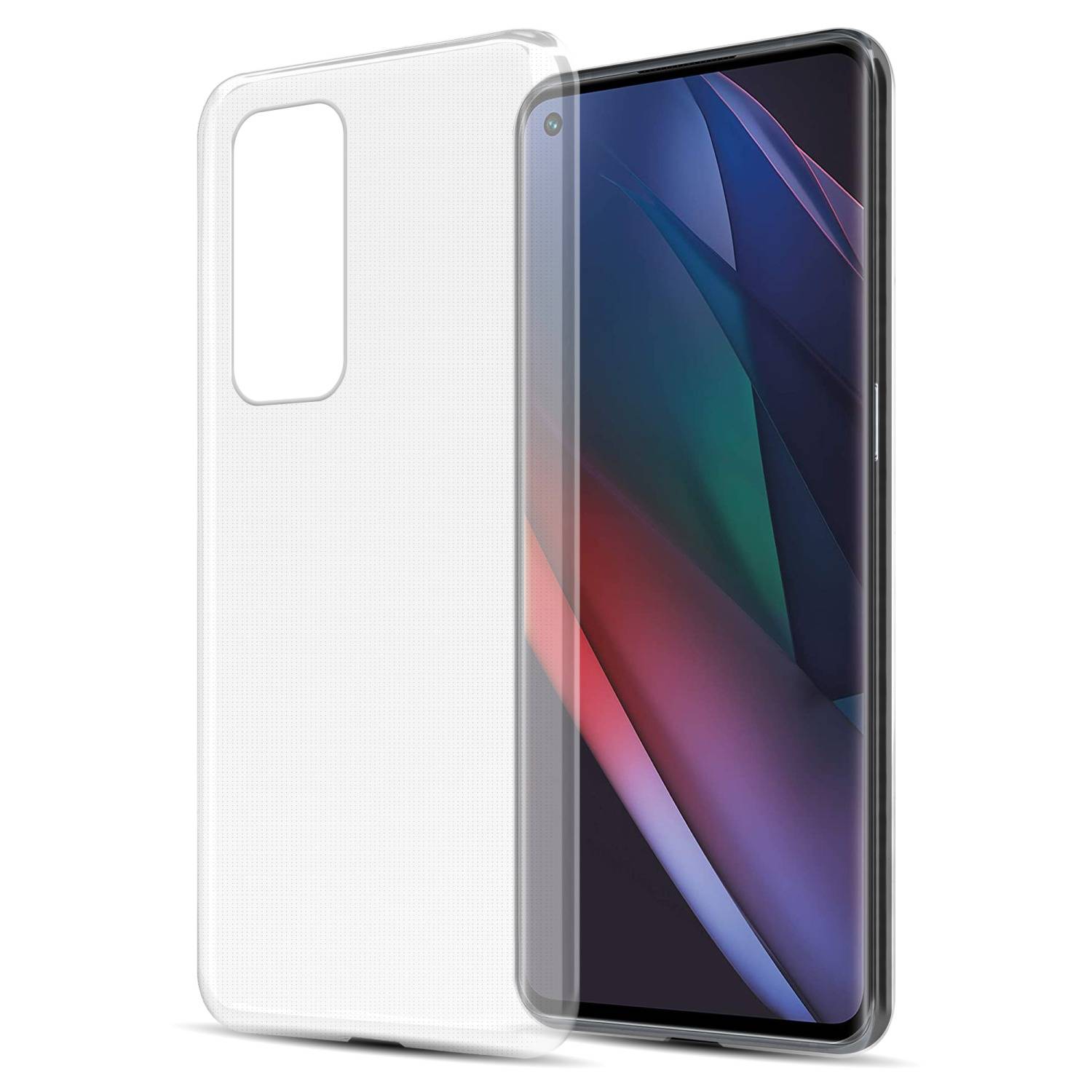 Cadorabo Hülle für Oppo FIND X3 NEO Schutz Hülle in Transparent Schutzhülle TPU Silikon Cover Etui Case