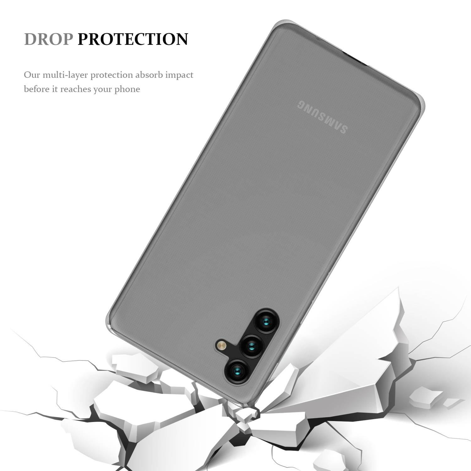 Cadorabo Hülle für Samsung Galaxy A13 5G Schutz Hülle in Transparent Schutzhülle TPU Silikon Cover Etui Case