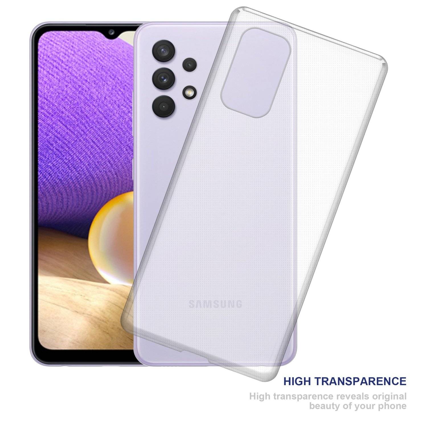 Cadorabo Hülle für Samsung Galaxy A33 5G Schutz Hülle in Transparent Schutzhülle TPU Silikon Cover Etui Case