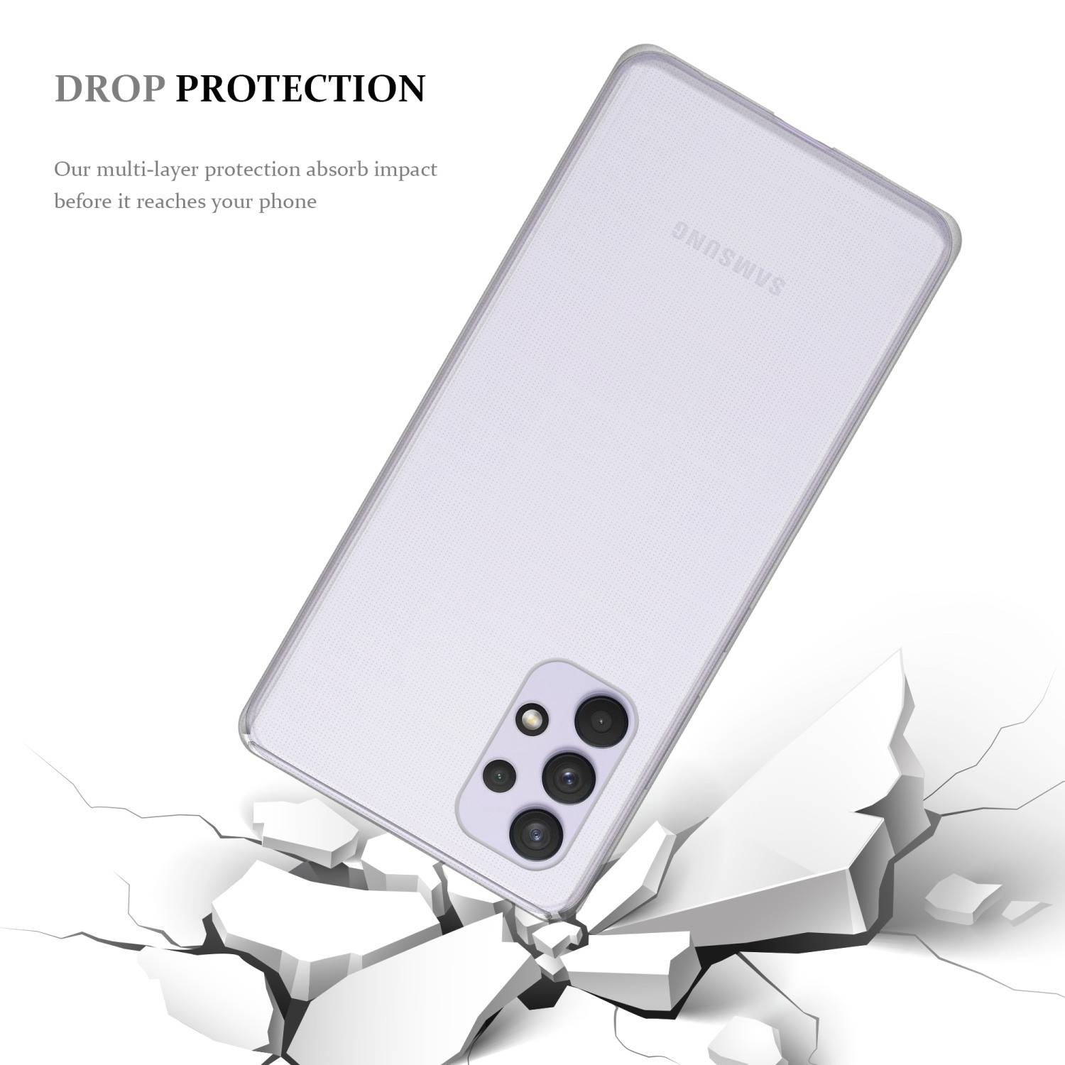 Cadorabo Hülle für Samsung Galaxy A33 5G Schutz Hülle in Transparent Schutzhülle TPU Silikon Cover Etui Case