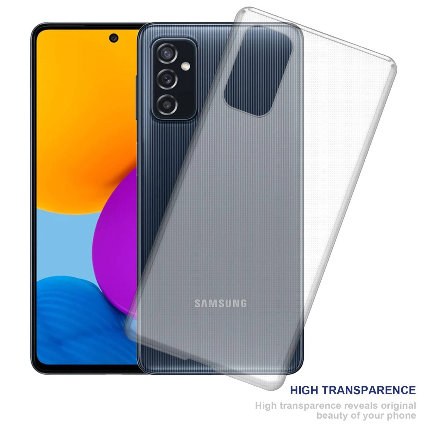 Cadorabo Hülle für Samsung Galaxy M52 5G Schutz Hülle in Transparent Schutzhülle TPU Silikon Cover Etui Case
