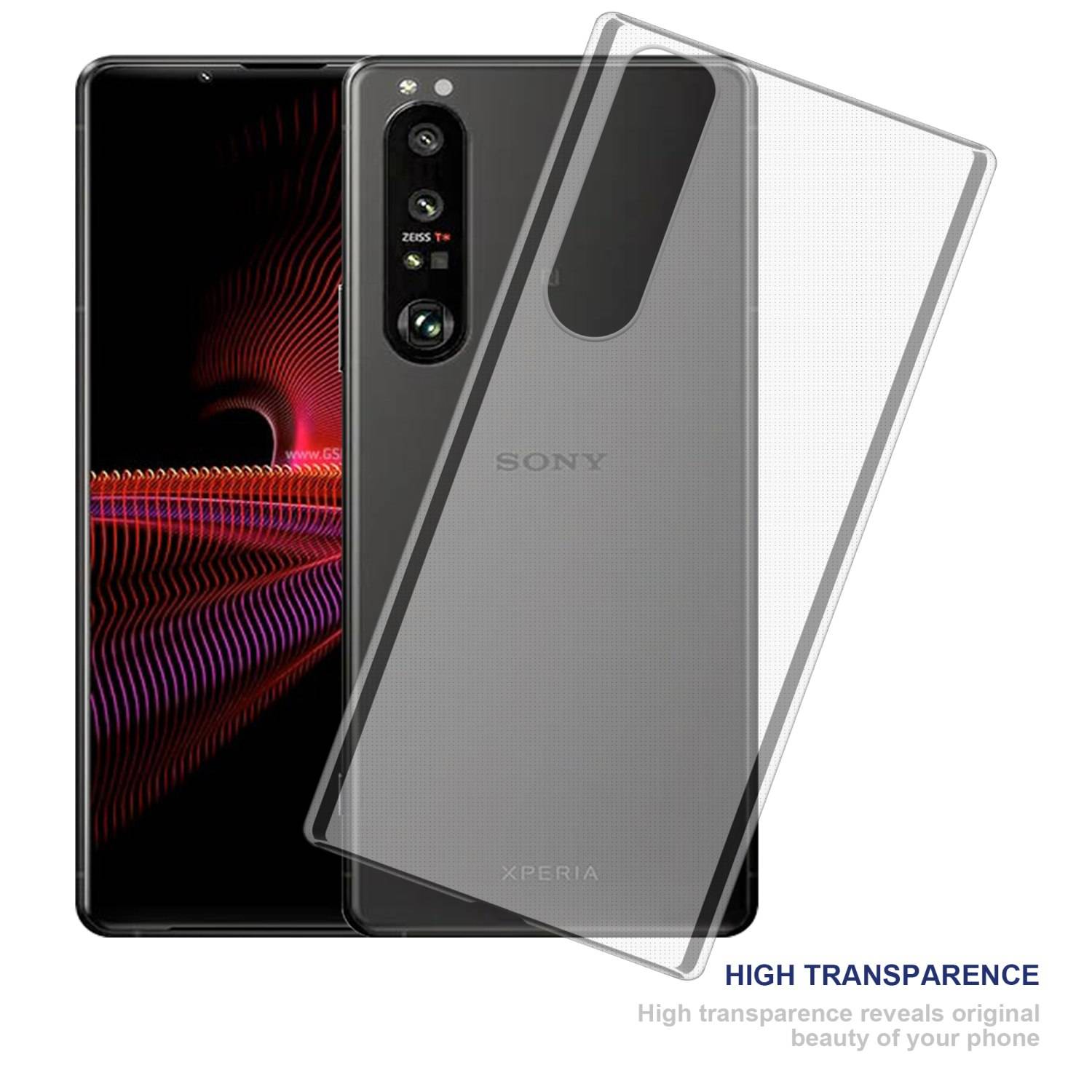 Cadorabo Hülle für Sony Xperia 1 III Schutz Hülle in Transparent Schutzhülle TPU Silikon Cover Etui Case